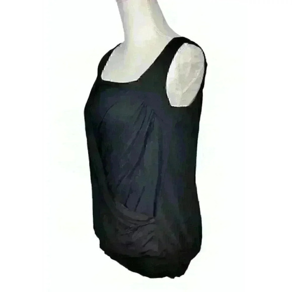 NWT NEW CABLE & GAUGE Woman BLACK Faux 2 pc Top CROSSOVER Front accent Small - Picture 3 of 8